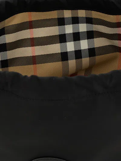 Burberry Knight Stamp Clutch Black In Black