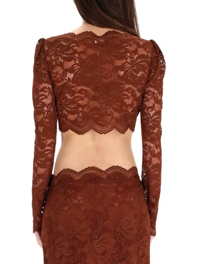 Rabanne Lace Top In Brown