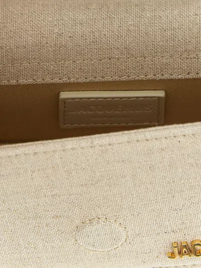 Jacquemus Le Bambino Logo-lettering Cross Body Bag In Neutral