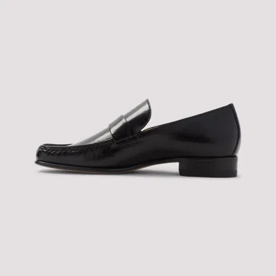 Phoebe Philo Calf Leather Loafers In Black