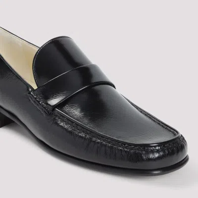 Phoebe Philo Calf Leather Loafers In Black
