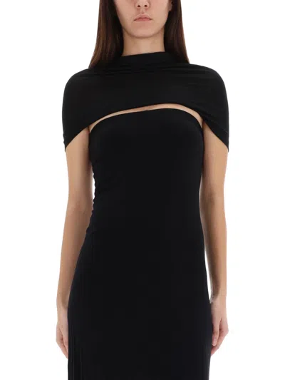 Helmut Lang Long "sash" Dress In Black