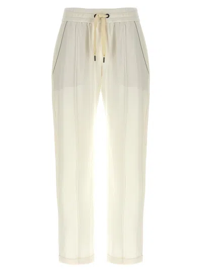 Brunello Cucinelli Monile Joggers Pants White In White