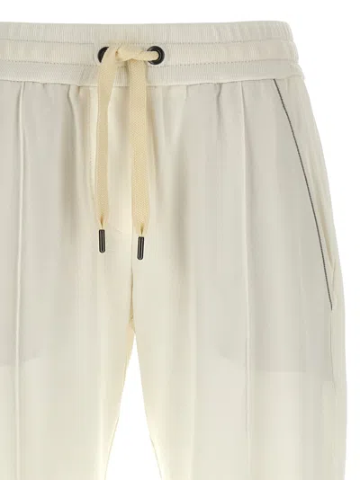 Brunello Cucinelli Monile Joggers Pants White In White