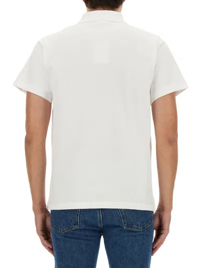 Bally Logo Embroidered Short-sleeved Polo Shirt In White