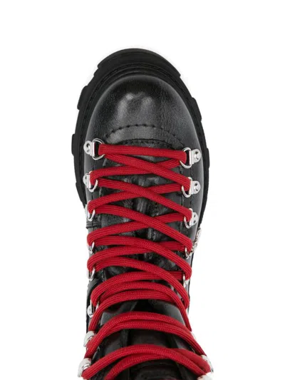 Ganni Ankle Mountain Boots Chunky Sole In Black