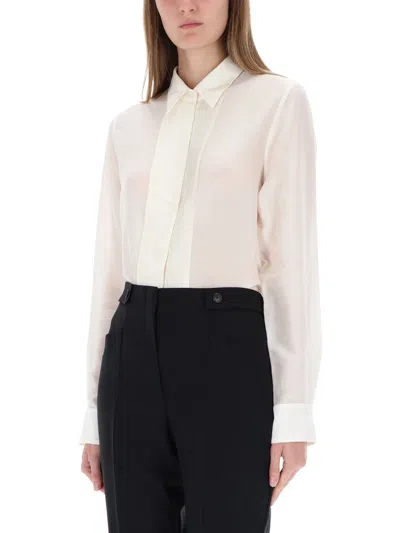 Hugo Boss Boss Shirt With Ribbed Pleats In Neutral