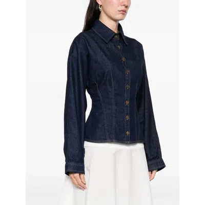 Agolde Regenerated Cotton Devon Shirt In Blue
