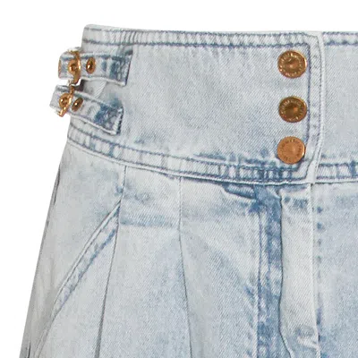 Zimmermann Light Blue Cotton Skirt In Blue