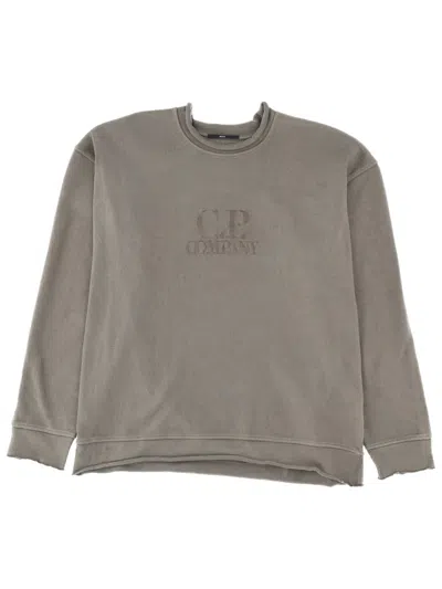 C.p. Company C. P. Company Sweatshirt With Embossed Logo In Gray