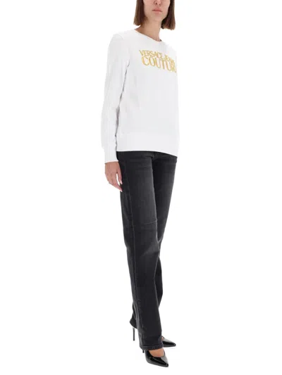 Versace Jeans Couture Sweatshirt With Logo In White