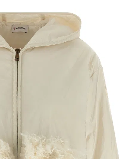 Moncler Teddy Pocket Sweatshirt White In Black