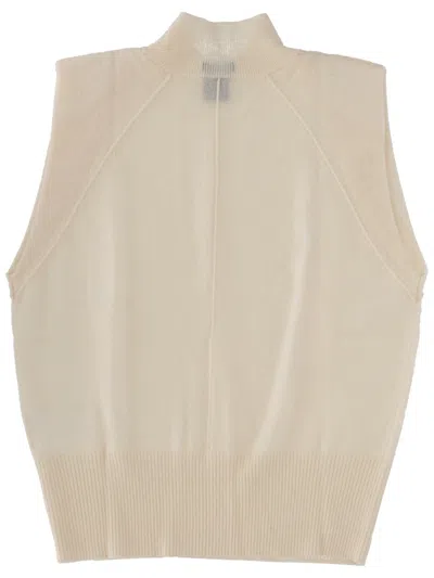 Hugo Boss Top Futrani Smanicato In Neutral