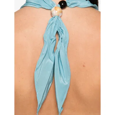 Sir Striped Halterneck Top In Blue