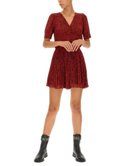 Michael Kors V-neck Blouse In Red