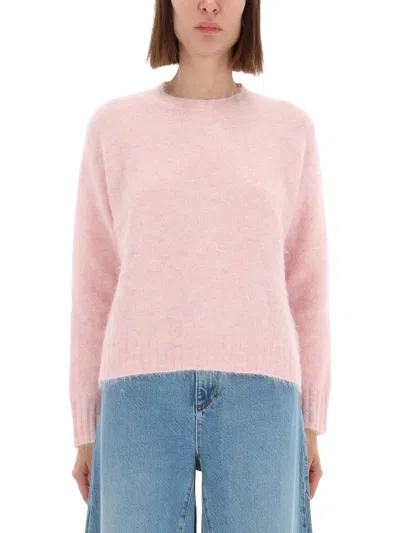 Amish Wool Blend Sweater In Pink