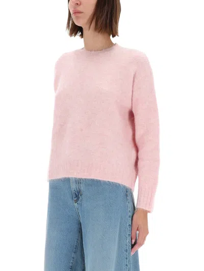 Amish Wool Blend Sweater In Pink