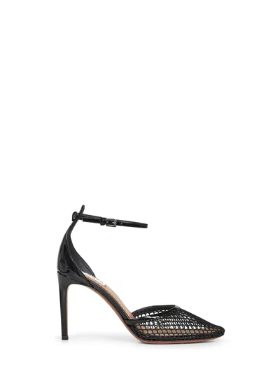 Alaïa Women Black Fishnet Heeled Pumps In Black