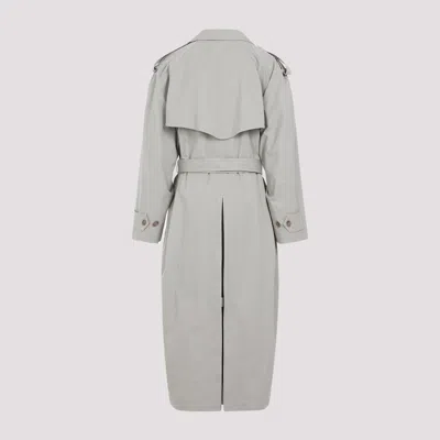 Balenciaga Double-breasted Belted Trench Coat In Brown