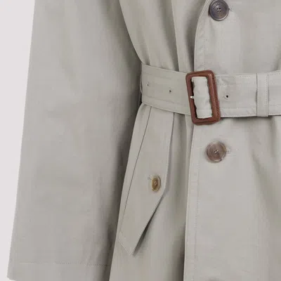 Balenciaga Double-breasted Belted Trench Coat In Brown
