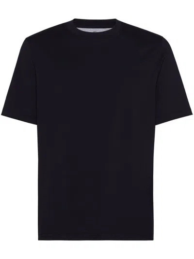 Brunello Cucinelli Layered-effect Crewneck T-shirt In Black