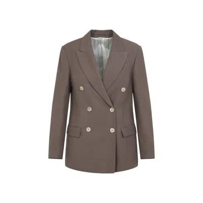 Brunello Cucinelli Tailleur Jacket Women In Brown