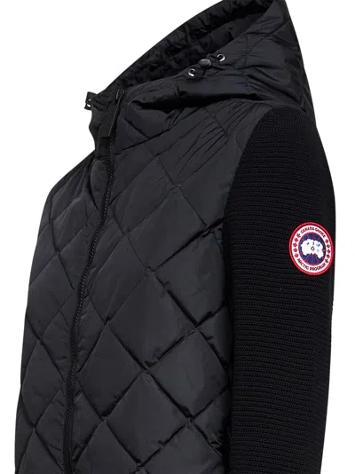 Canada Goose Women Black Hybridge Hooded Jacket In Multi