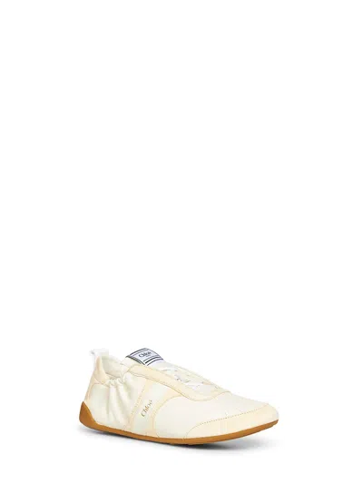Chloé Kick Suede-trimmed Leather Sneakers In Multi