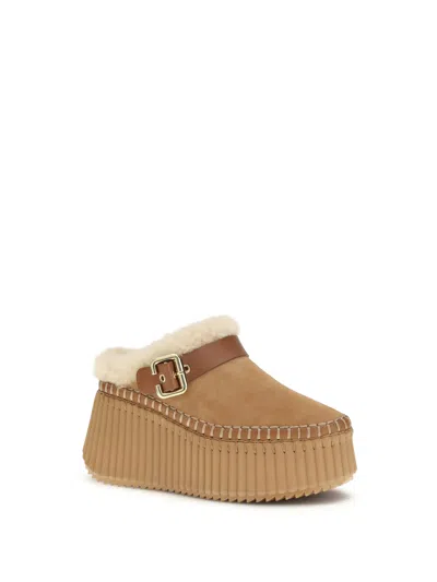 Chloé Women Nama Wedge Mules In Multi
