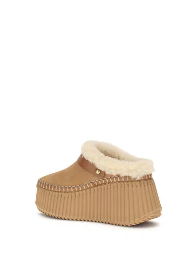 Chloé Women Nama Wedge Mules In Multi