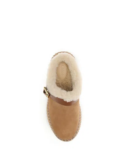Chloé Women Nama Wedge Mules In Multi