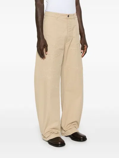 Dsquared2 Men Ripped Chino Pants In Metallic