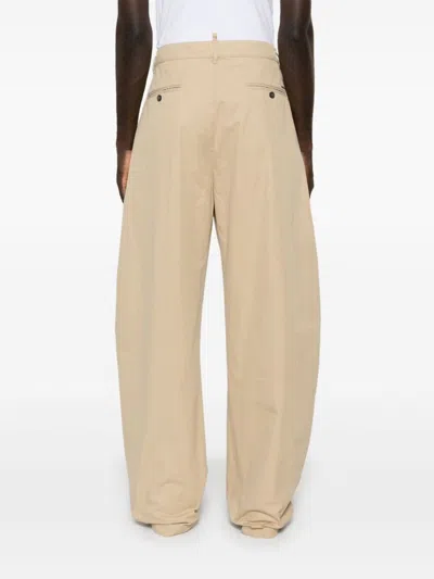 Dsquared2 Men Ripped Chino Pants In Metallic