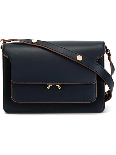 Marni Trunk Shoulder Bag In Blue