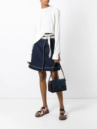 Shop Marni 'trunk' Shoulder Bag - Blue