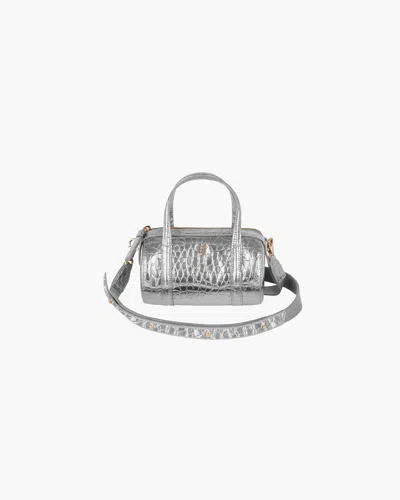 Eric Javits Mini Duffel In Silver