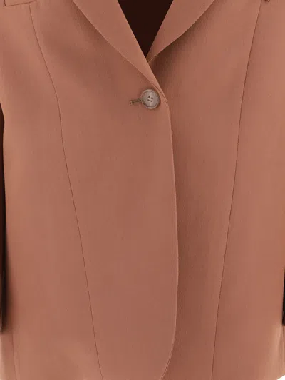 Acne Studios Single-breasted Blazer With Tailored Fit In Brown