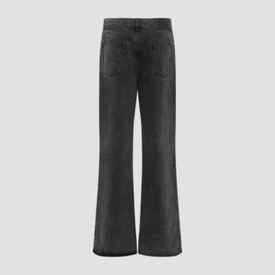 Alexander Mcqueen Mcqueen Metal Plate Jeans In Black