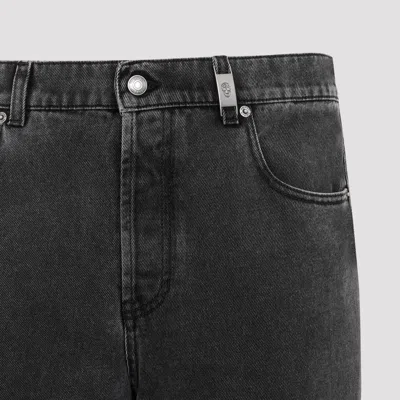 Alexander Mcqueen Mcqueen Metal Plate Jeans In Black