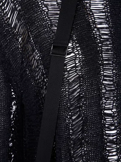 Ann Demeulemeester Woman Black Knitwear In Green