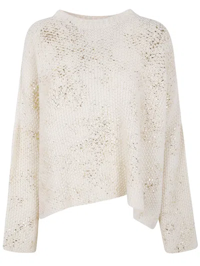 Avant Toi Sequin-embellished Sweater In Neutral