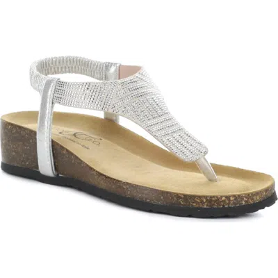 Bos. & Co. Lila Synthetic Sandal In Silver