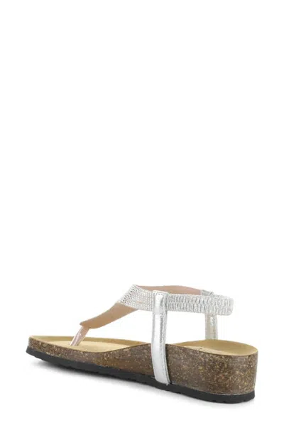 Bos. & Co. Lila Synthetic Sandal In Silver