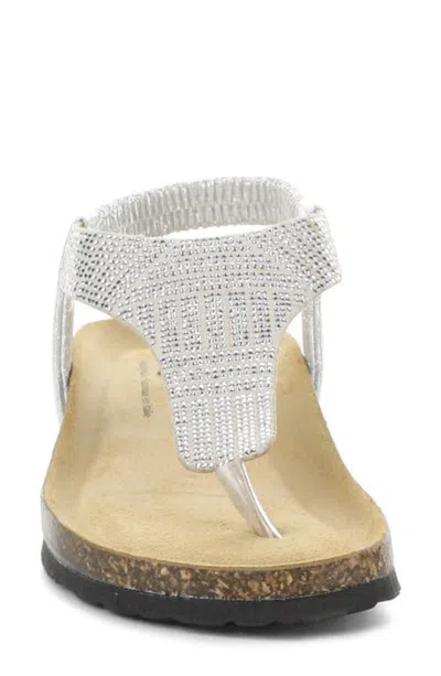 Bos. & Co. Lila Synthetic Sandal In Silver