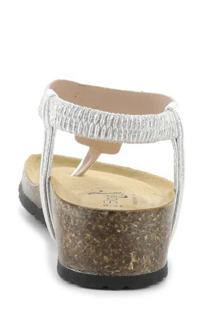 Bos. & Co. Lila Synthetic Sandal In Silver