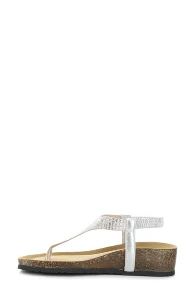 Bos. & Co. Lila Synthetic Sandal In Silver