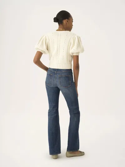 Chloé Wool And Cashmere Puff-sleeve V-neck Cardigan In Neutral