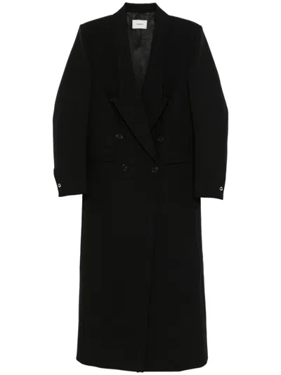 Coperni Double-breasted Button Fastening Coat In Black