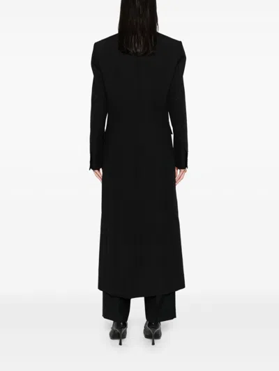 Coperni Double-breasted Button Fastening Coat In Black