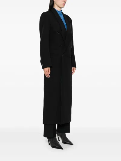 Coperni Double-breasted Button Fastening Coat In Black